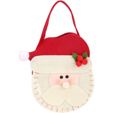 Sac de bonbons, joli sac cadeau pour enfants de sac à main de sucrerie de Noël de Père Noël pour le Noël de Noël