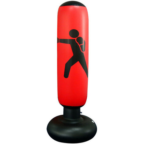 Sac de Boxe Gonflable Sac de Frappe sur Pied pour Enfant Fitness de Boxe Autoportant Tumbler Sac pour Karaté Fitness MMA pour Tout-Petit