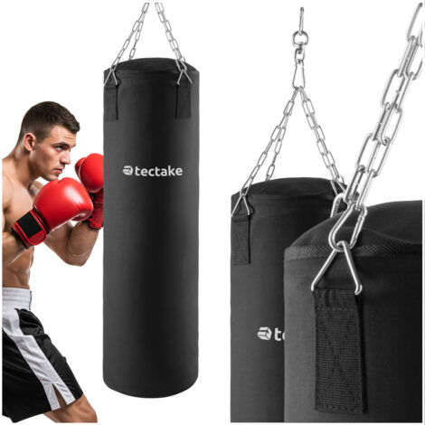 Sac de boxe rempli à suspendre 25 kg en coton noir