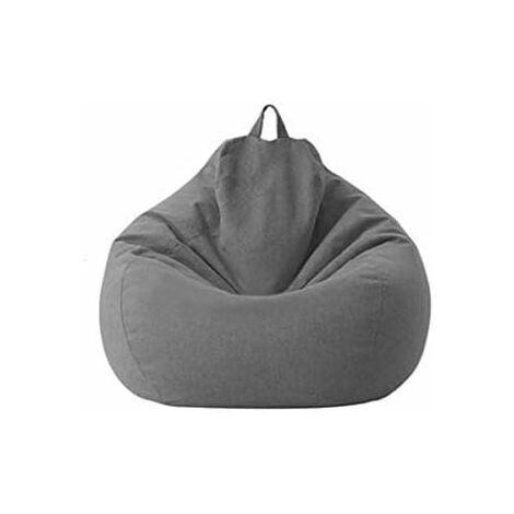 Sac de canapé Lazy Housse de Canapé Inclinable Tissu Housses de Fauteuil Housse de Chaises sans Remplissage Siège Pouf Feuilletée Tatami Salon Meubles (Gris Fonce, 70 x 80cm)-Ensoleillé