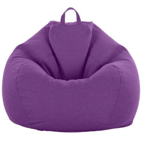Sac de canapé Lazy Housse de Canapé Inclinable Tissu Housses de Fauteuil Housse de Chaises sans Remplissage Siège Pouf Feuilletée Tatami Salon Meubles (Violet, 60x75cm)