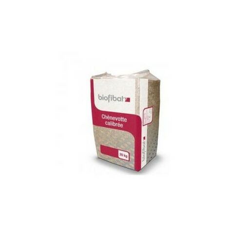 Sac de chenevotte calibrée 18kg – Isolation thermique et phonique – Matériau écologique en granulés – Fabriqué en France – Biofib