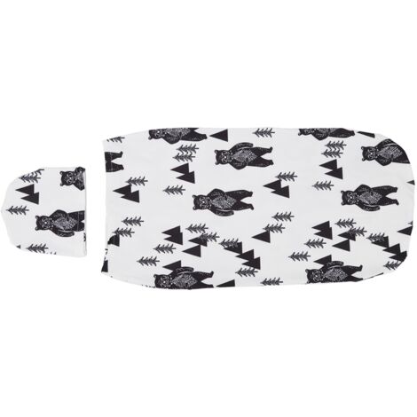 SAC DE COCON DOUDOU ANTI-SURSAUT POUR BÉBÉ - ENSEMBLE COUVERTURE ET BONNET POUR NOURRISSONS 0-3 MOIS