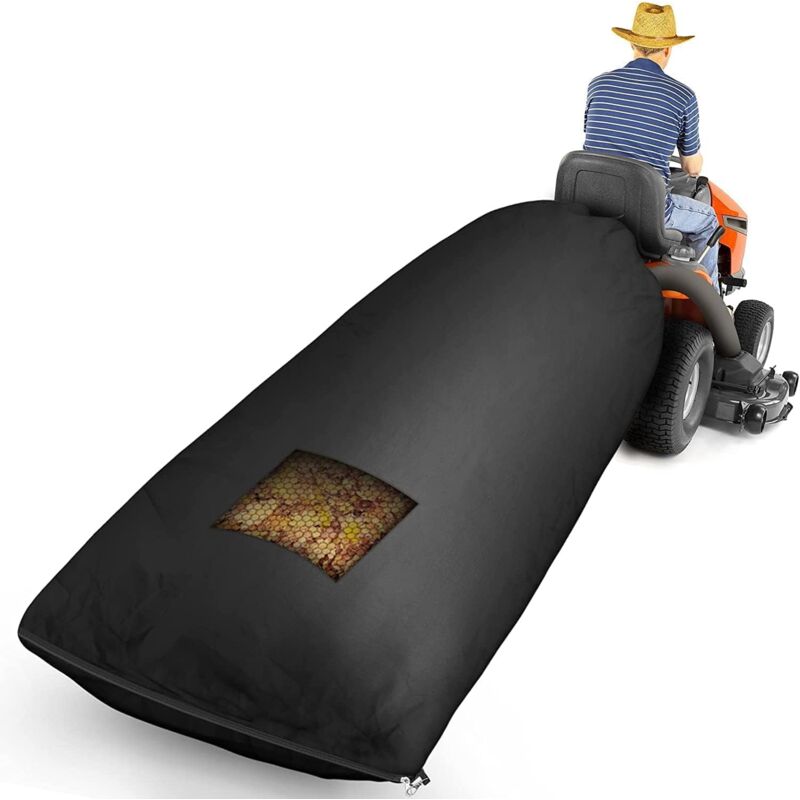 Sac de collecte de feuilles pour tracteur à gazon, sac à feuilles de 78,7 x 51,1 pouces, grande capacité pour une collecte rapide des feuilles