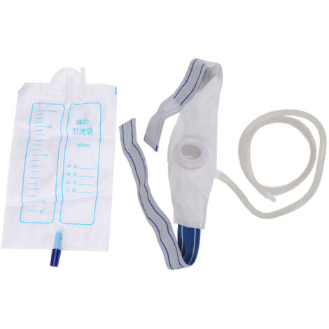 Sac de collecte d'urine portable en silicone avec fixation de cathéter et entonnoir