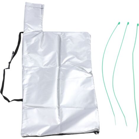 Sac de Collecte pour Aspirateur à Feuilles  Sac Oxford avec Câbles & Poignée  78x58x40cm Gris Blanc