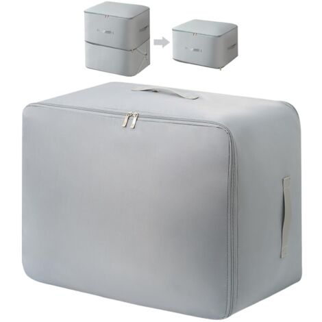 Sac de Compression , Organisateur d'Auto-Compression Ultra Peu Encombrant, Sacs de Rangement pour Couettes, Vêtements,Voyage et Maison (Gris, XL)
