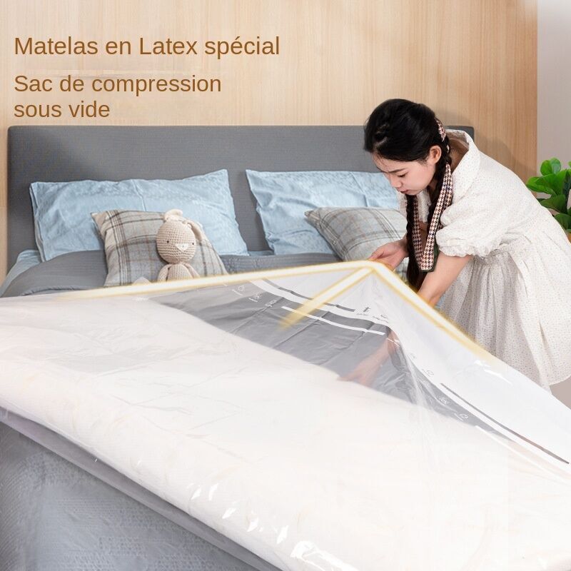 Sac de Compression Sous Vide Extra Large pour Matelas Latex, Couettes, Oreillers, Rangement et Transport, Gain de Place Optimal
