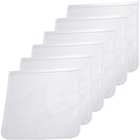 Sac De Congélation Réutilisable - 20 x 26 cm - Matière EVA Sans BPA - Étanche Et Fermeture À Crans - Pour Aliments, Marinade, Voyage - Lot De 6