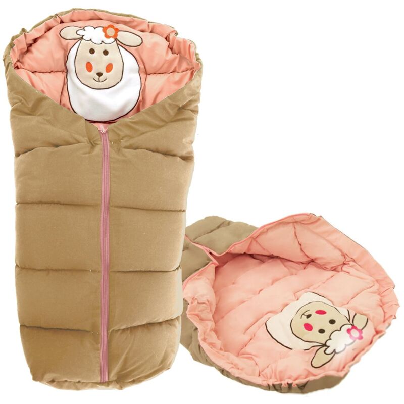 REA - sac de couchage bébé 4 en 1 sheep beige/pink