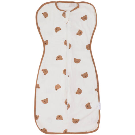 Sac de couchage bébé sans manches à fermeture éclair, doux et confortable - Couverture portable pour tout-petits Modèle 1 M