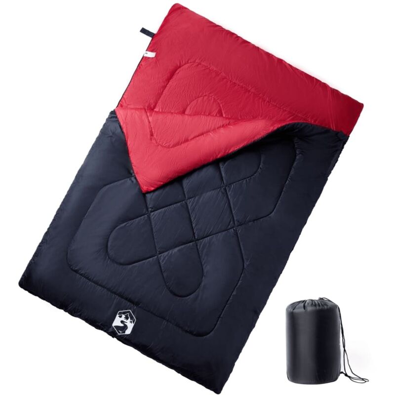 Vidaxl - Sac de couchage double et oreillers adultes camping 3-4 saisons