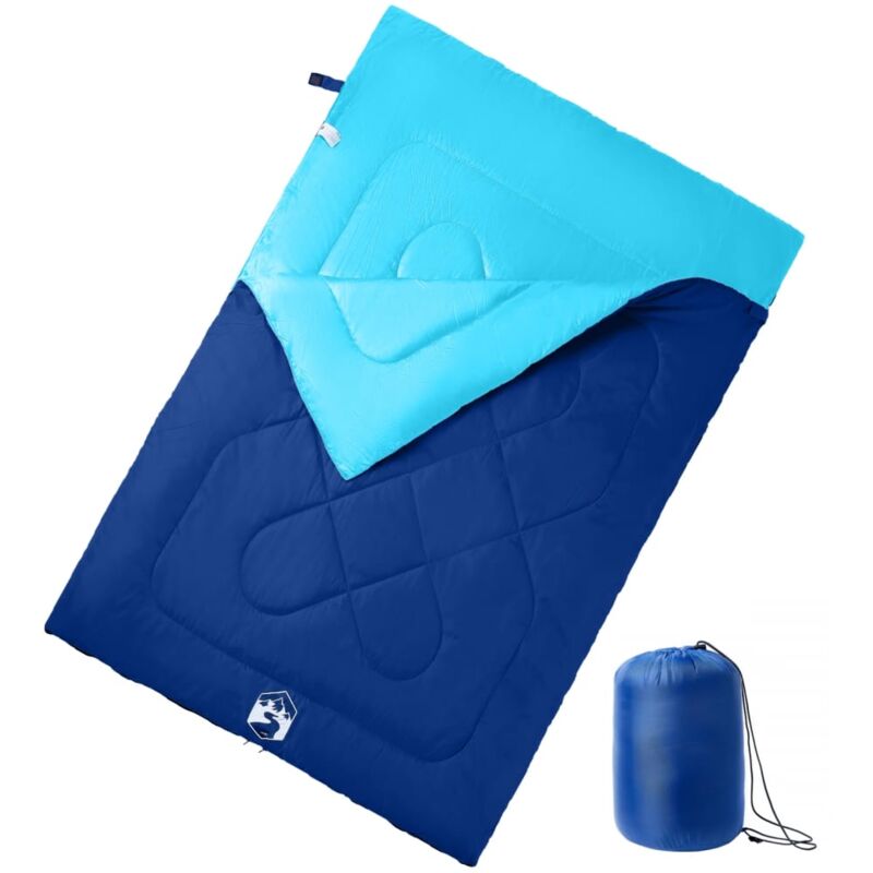 vidaXL Sac de couchage double et oreillers adultes camping 3-4 saisons