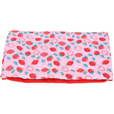 Sac de couchage doux et chaud pour dragon barbu, avec oreiller pour gecko léopard (édredon rouge fraise)