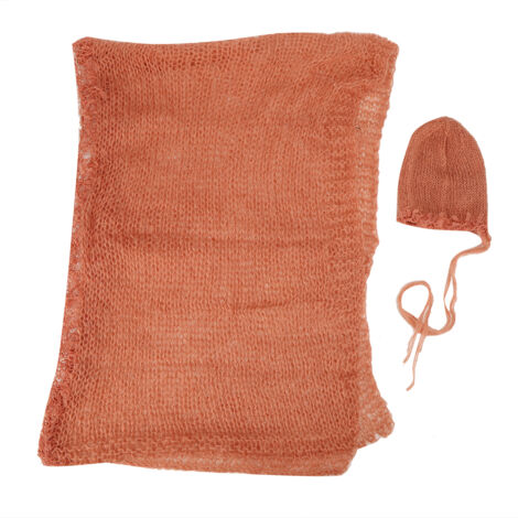 Sac de couchage photogénique pour nouveau-né, bandeau extensible réutilisable et chapeau chrysanthème rose pour déguisement bébé