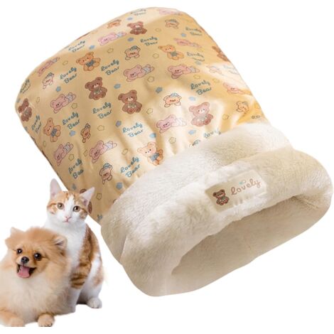 Sac de couchage pour animal de compagnie lit pour chat Chaud et épais