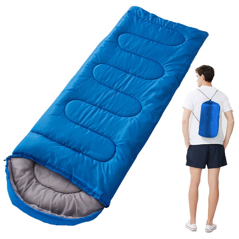 Coocheer - Sac de couchage vert 1,3 kg, taille extra large confortable 18075 cm, adapté aux adultes, sac de couchage imperméable avec poches de