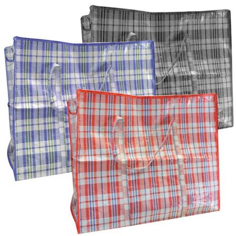 SAC DE COURSE CARREAUX ZIP ASSORTIS