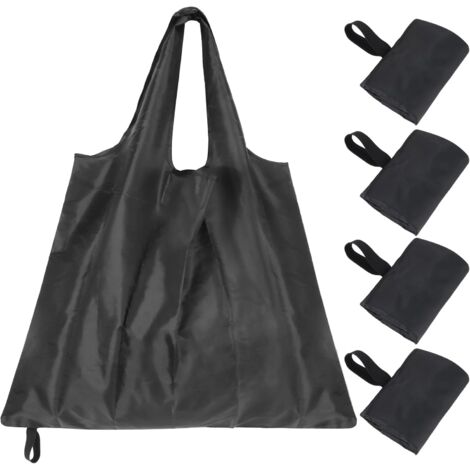 Sac de Courses 4Pcs Sacs de Courses Pliables Sacs à Provisions Réutilisables Sac Shopping Sac Fourre-tout dans une Pochette Attachée Léger pour un usage quotidien