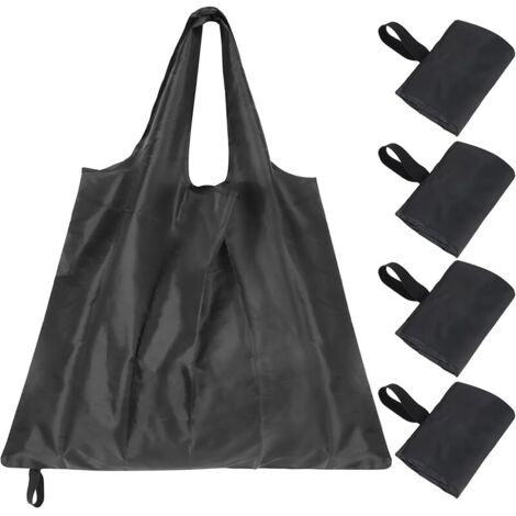 Sac de Courses 4Pcs Sacs de Courses Pliables Sacs à Provisions Réutilisables Sac Shopping Sac Fourre-tout dans une Pochette Attachée Léger pour un usage quotidien