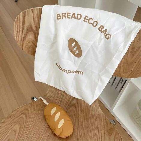 Sac de courses pliable en forme de pain de dessin animé (voir photo)