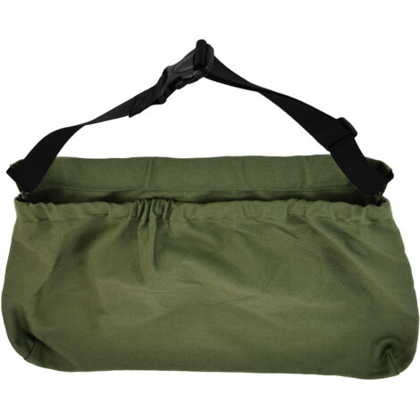 Sac de cueillette ajustable en toile Oxford pour jardinage extérieur, couleur vert militaire