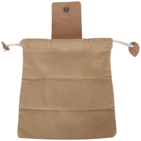 Sac de cueillette de fruits en toile pour jardin, rangement extérieur et camping, poche à outils accrochée à la ceinture couleur kaki