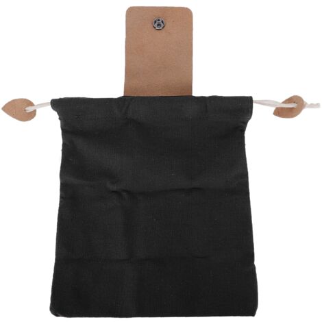 Sac de cueillette de fruits pour jardin, poche de rangement pour camping extérieur avec ceinture, toile noire