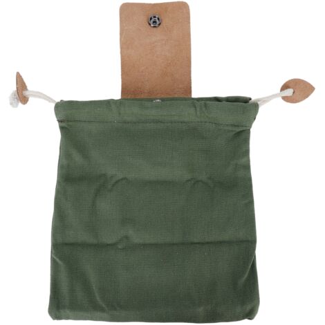 Sac de cueillette de fruits pour jardin, poche de rangement pour camping extérieur avec ceinture, toile verte.