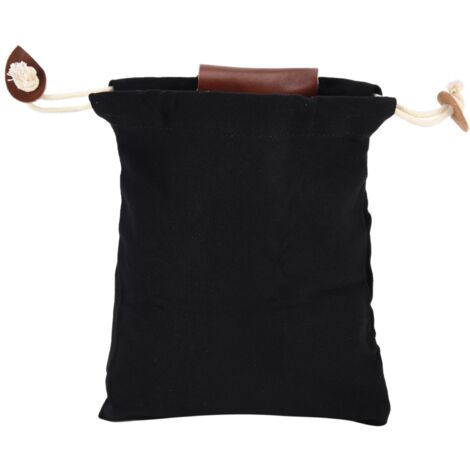 Sac de cueillette pour camping et plein air, sac à outils suspendu à la taille, sac de rangement pour la jungle, noir