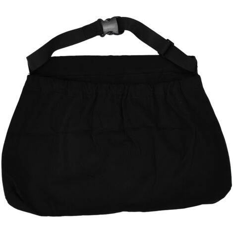 Sac de Cueillette Réglable à Porter à la Ceinture pour Jardin et Verger, Tablier de Récolte en Toile Oxford Noir
