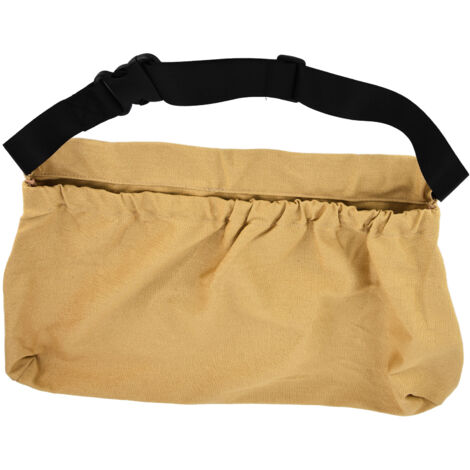 Sac de Cueillette Réglable en Toile Oxford pour Jardin et Extérieur, Porté à la Ceinture, Couleur Kaki
