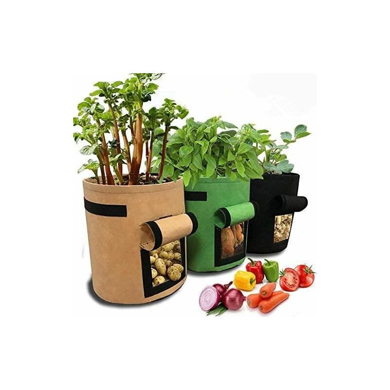 Sac de culture de jardinage de sac de plante sac de culture de légumes de 10 gallons sac de culture non tissé à l'intérieur et à l'exterieur