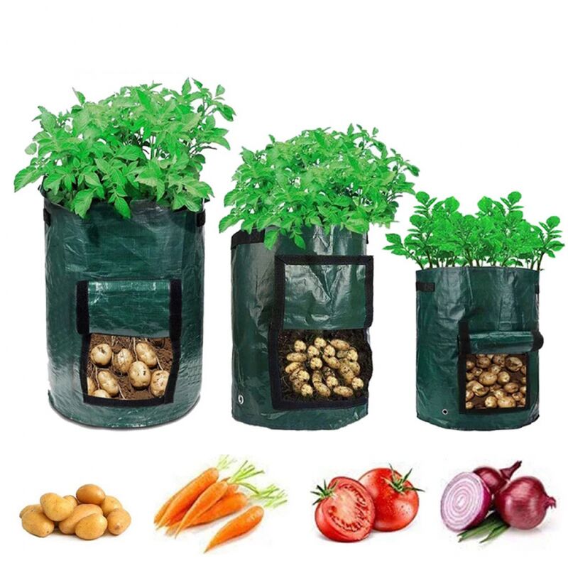 Sac de culture de pommes de terre Sac de culture de plantes Pot de culture de légumes Sac de plantes bac à fleur 3pcs - 7 gallons 34*35cm