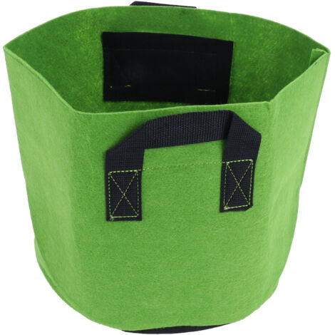Sac de Culture Jardin 7 Gallons Vert+Noir avec Poignées pour Légumes et Fleurs