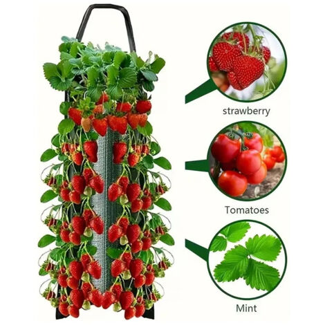 Sac de culture pour fraisiers suspendus, pot de fleurs, 1 unité