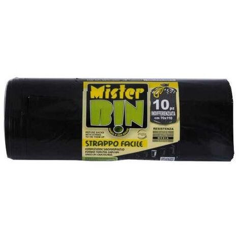 Sac de déchets avec liens noir 70X110 pcs.10 Mr.Bin