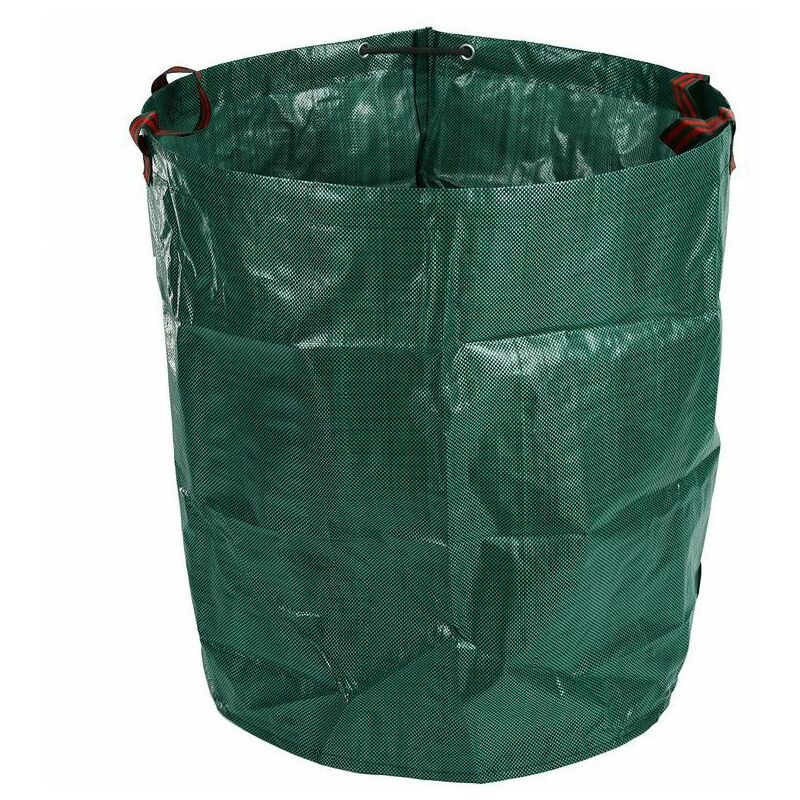 Sac de dechets de jardin 270L Grand sac d'herbe a ordures pliable reutilisable impermeable fort