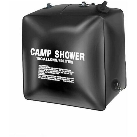 Sac de douche 40L Sac à eau de bain solaire extérieur Bain de camping lavage