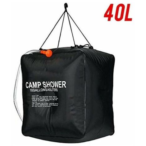 Sac de Douche Solaire 40L pour Camping - Température Maximale de 45 °C