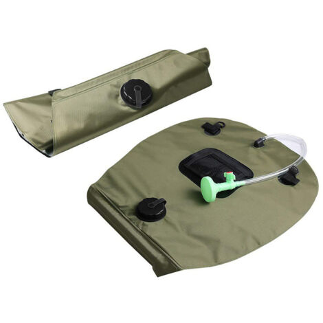Sac de douche solaire portable 20L, grande capacité pour randonnée et camping, équipement extérieur pratique