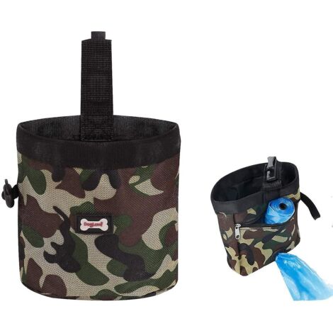 Sac de dressage pour animaux de compagnie, sac de collation pour chien d'extérieur, sac banane multifonctionnel pour promenade de chien, sac poubelle pour animaux de compagnie