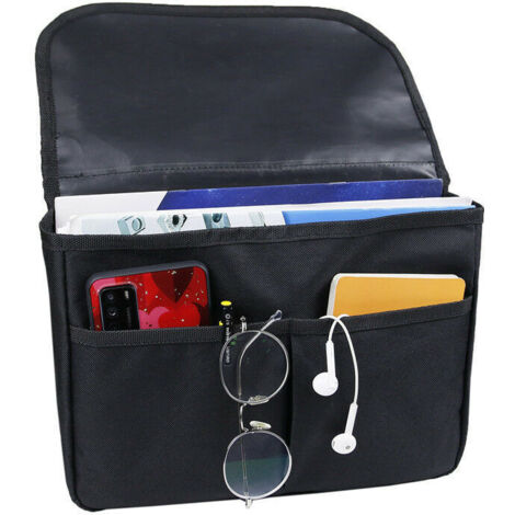 Sac de fauteuil roulant sac de rangement pour marcheur Poignée de transport facile et housse Sacs de marcheur imperméables Sac de rangement de grande capacité （noir 30  10  22cm）