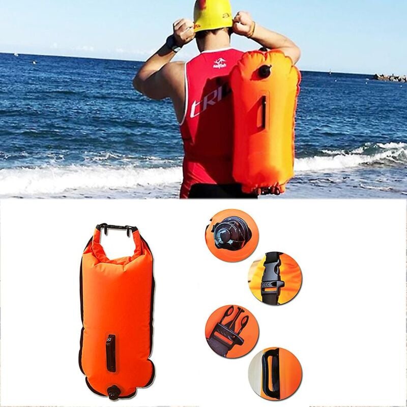 Sac de flotteur gonflable de sécurité pour bouée de natation de 28 l