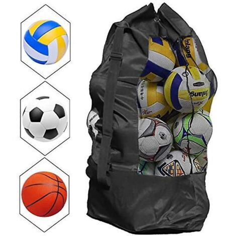 sac De Football De Grande Capacit - Sac De Transport Pour 10-15 Ballons - Noir, Sac Bandoulire Pour Basket-ball, Football, Volley-ball, Stockage