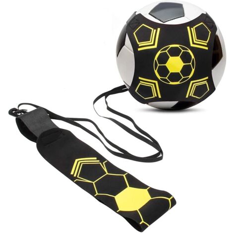 Sac de football noir en cuir renforcé à 5 pans pour entraînement et pratique sportive