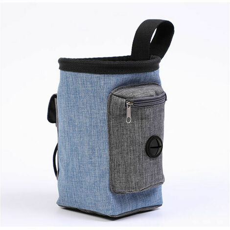 Sac de Formation Chien Sac à Friandises pour Chien Pochette pour Chien Sacoche Chien Pochette Friandise Sac de Nourriture pour Chien Sac de Dressage pour Chien Accessoires, Bleu & 17x15cm -Fontaineble