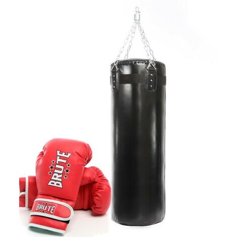 Sac de frappe 105 cm + gants de boxe débutants : Pack d'entrainement complet