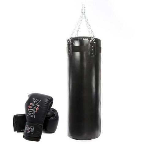 Sac de frappe 140 cm + gants de boxe Boxeur aguérris : Pack d'entrainement complet