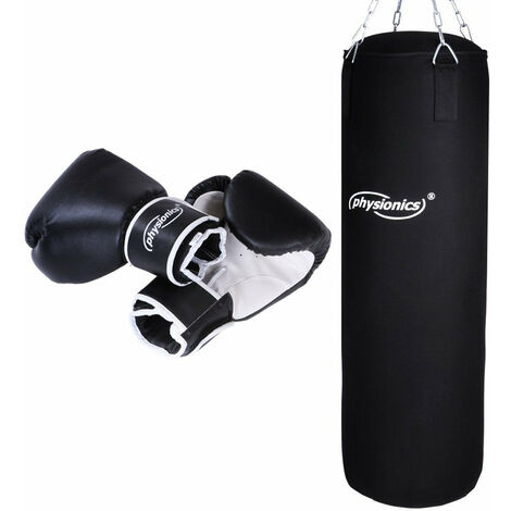 Sac de frappe boxe + chaîne + gants 10oz sport fitness musculation - Or